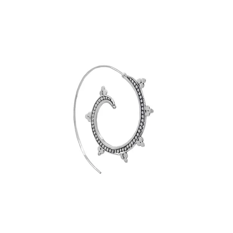 Sterling Silver Binti Spiral Hoop