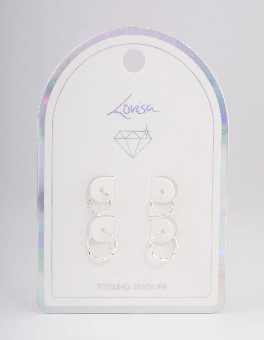 Sterling Silver Spiral Hoop Earring Pack