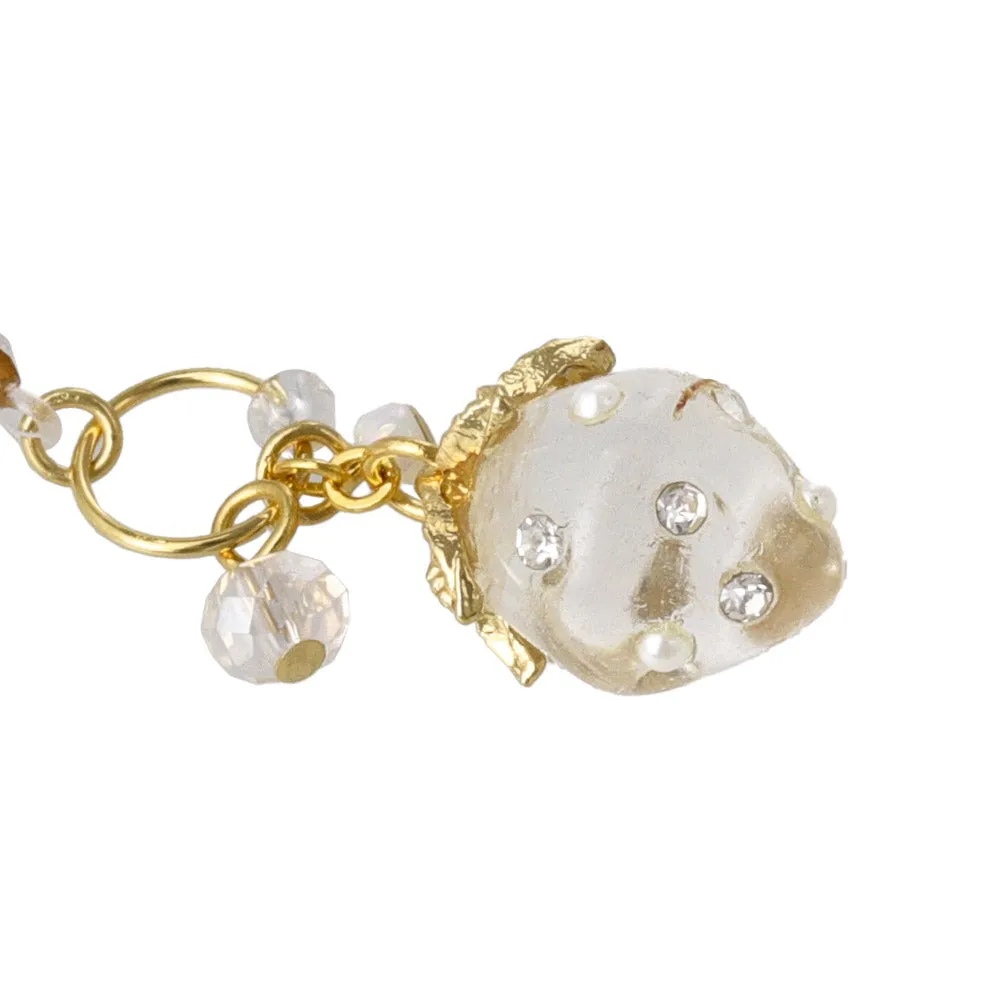 Strawberry Cluster Drop Plastic Earrings