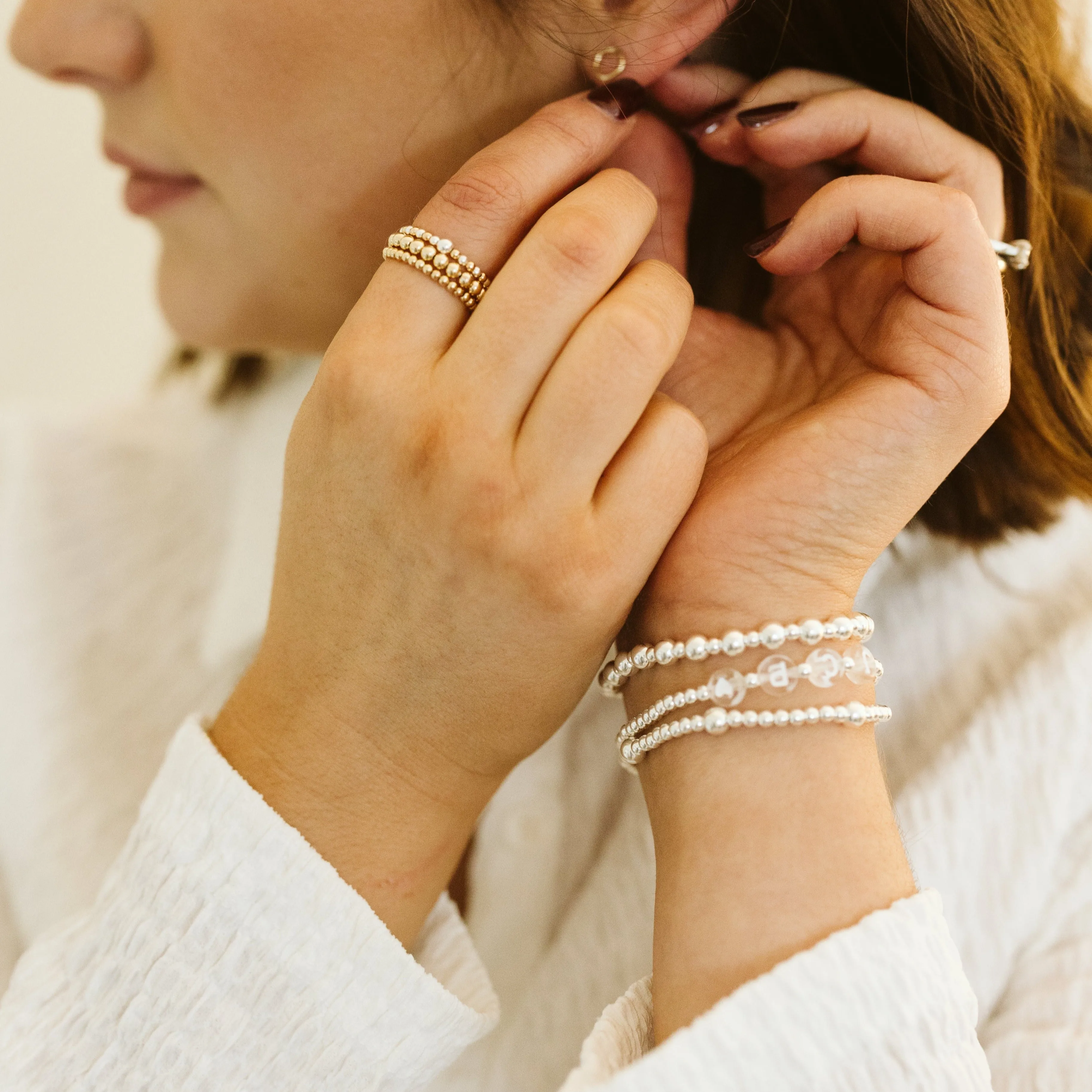 The Natalie stack (three bracelets)