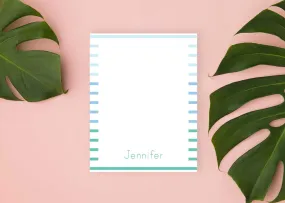 Tropical Stripe Personalized Notepad