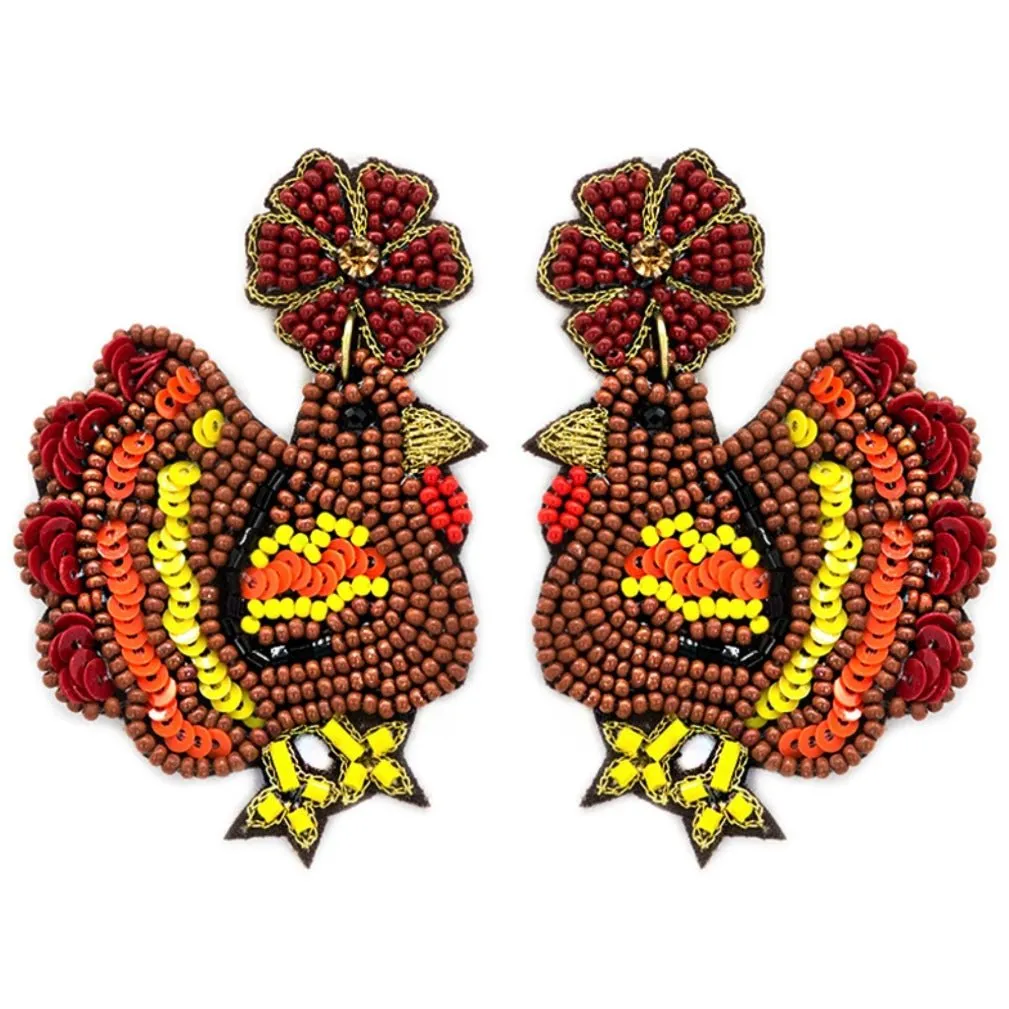Turkey Seed Bead Earrings
