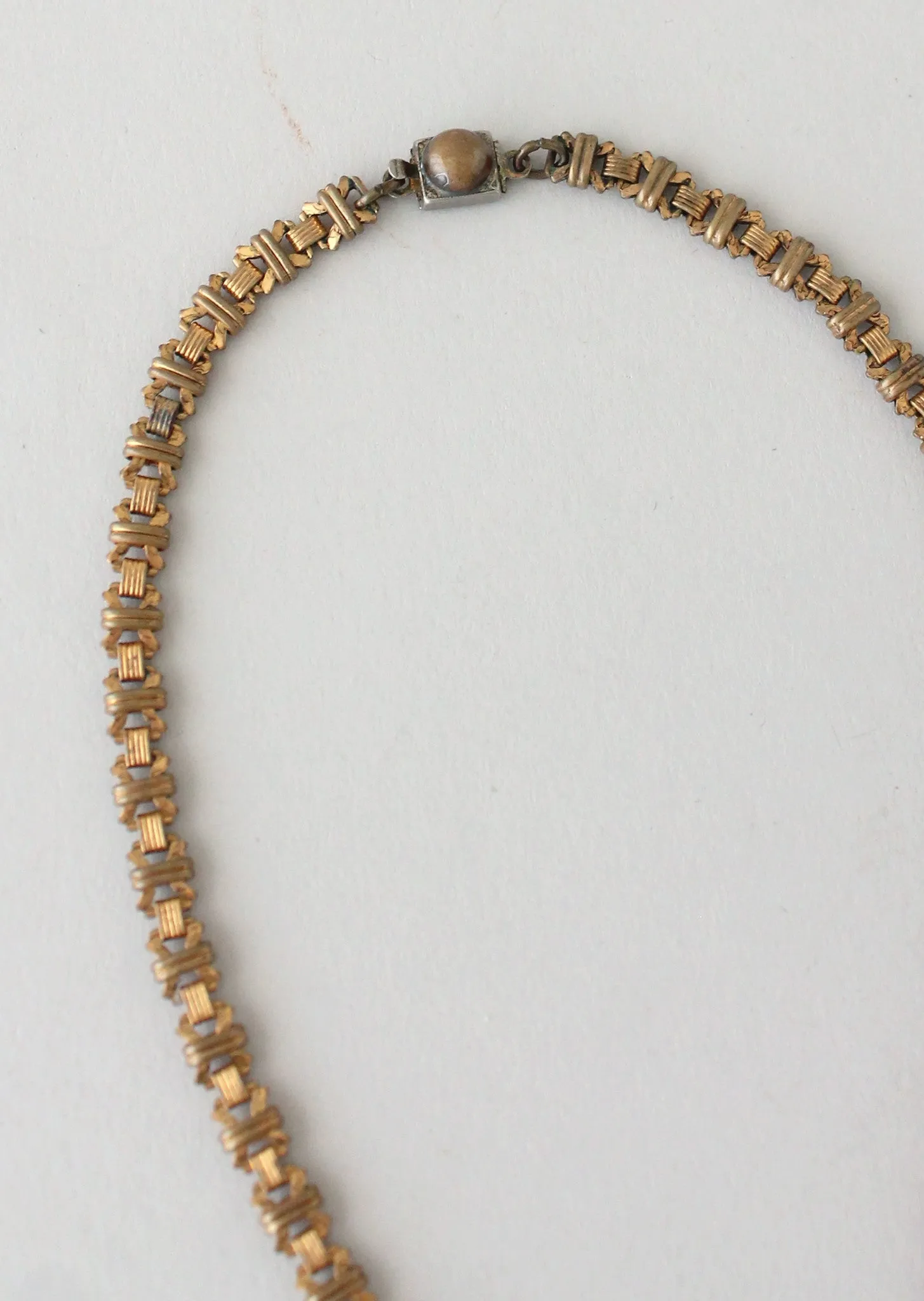 Vintage 1930s Victorian Revival Black Cameo Necklace