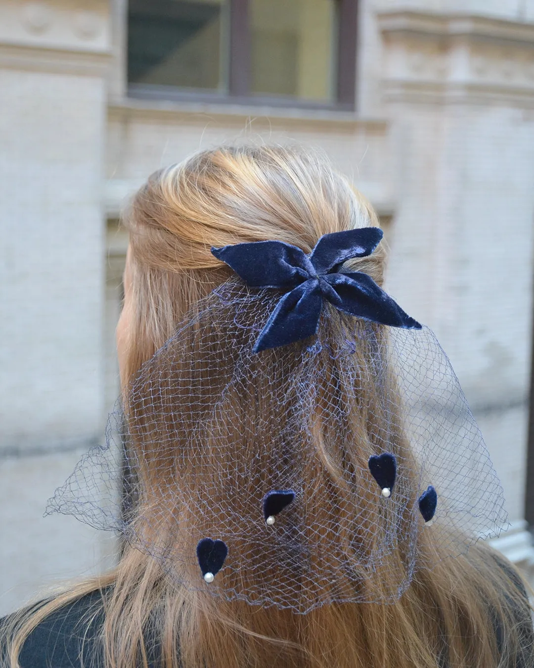Vintage 1950s Veil Headpiece with Bow