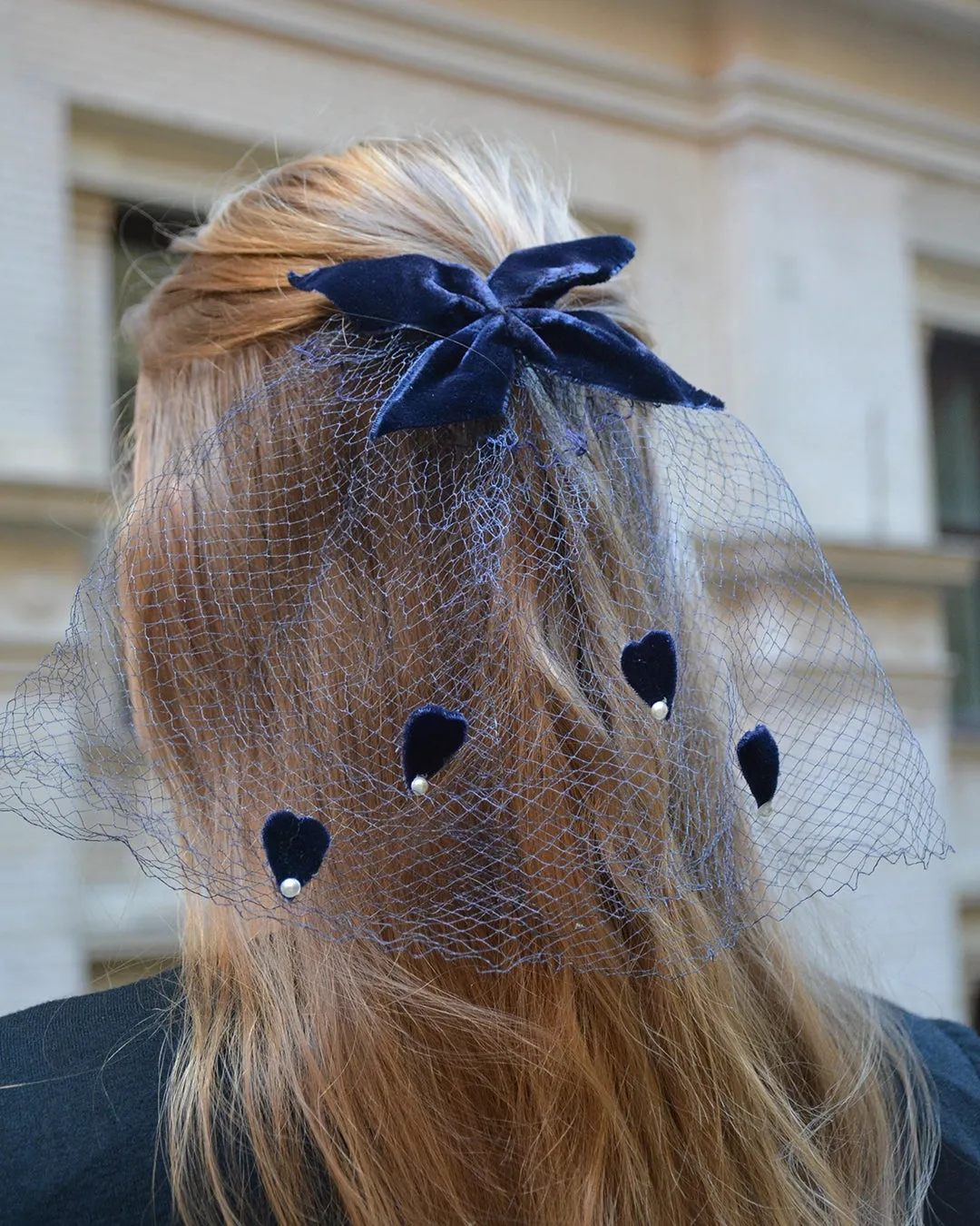 Vintage 1950s Veil Headpiece with Bow
