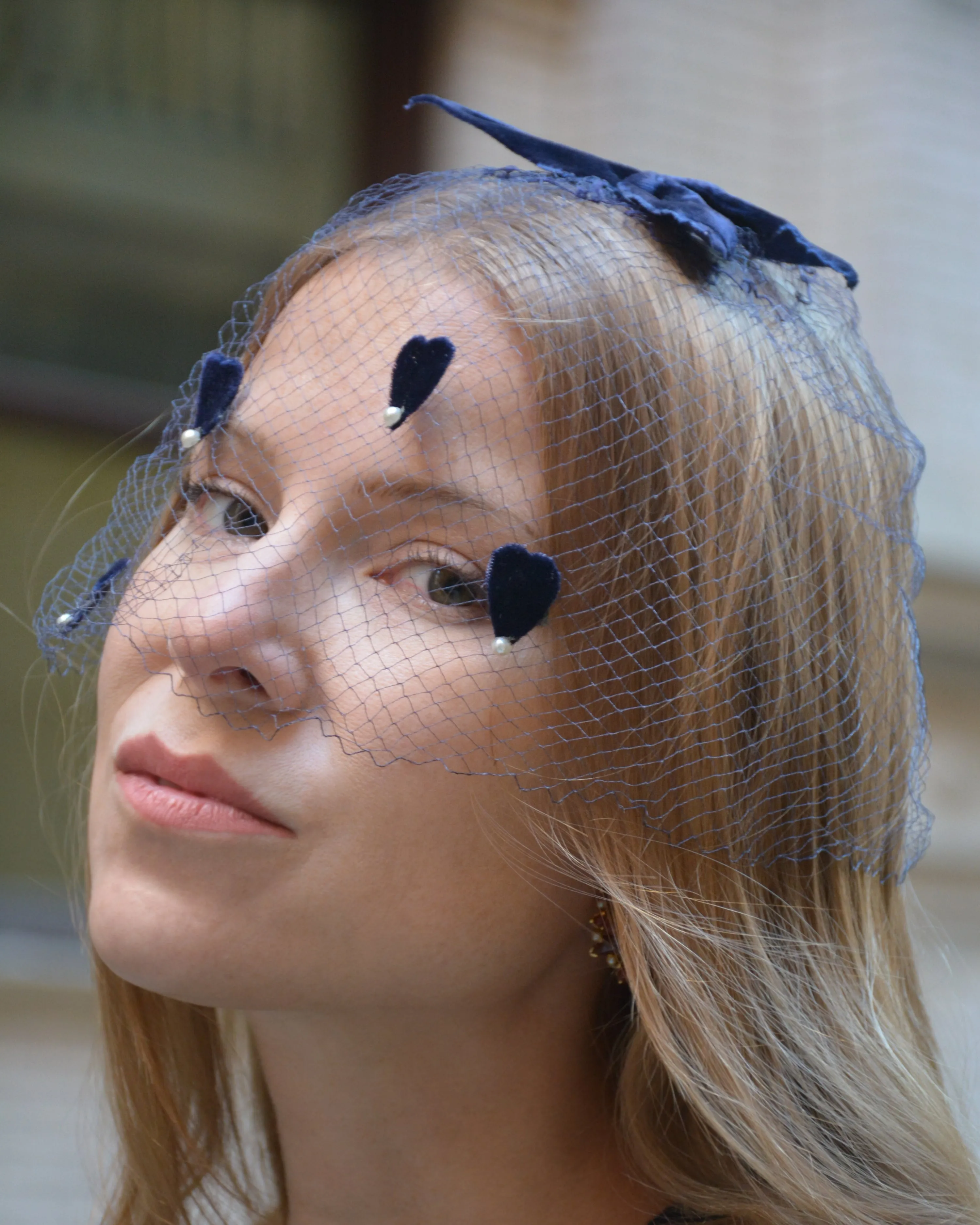 Vintage 1950s Veil Headpiece with Bow