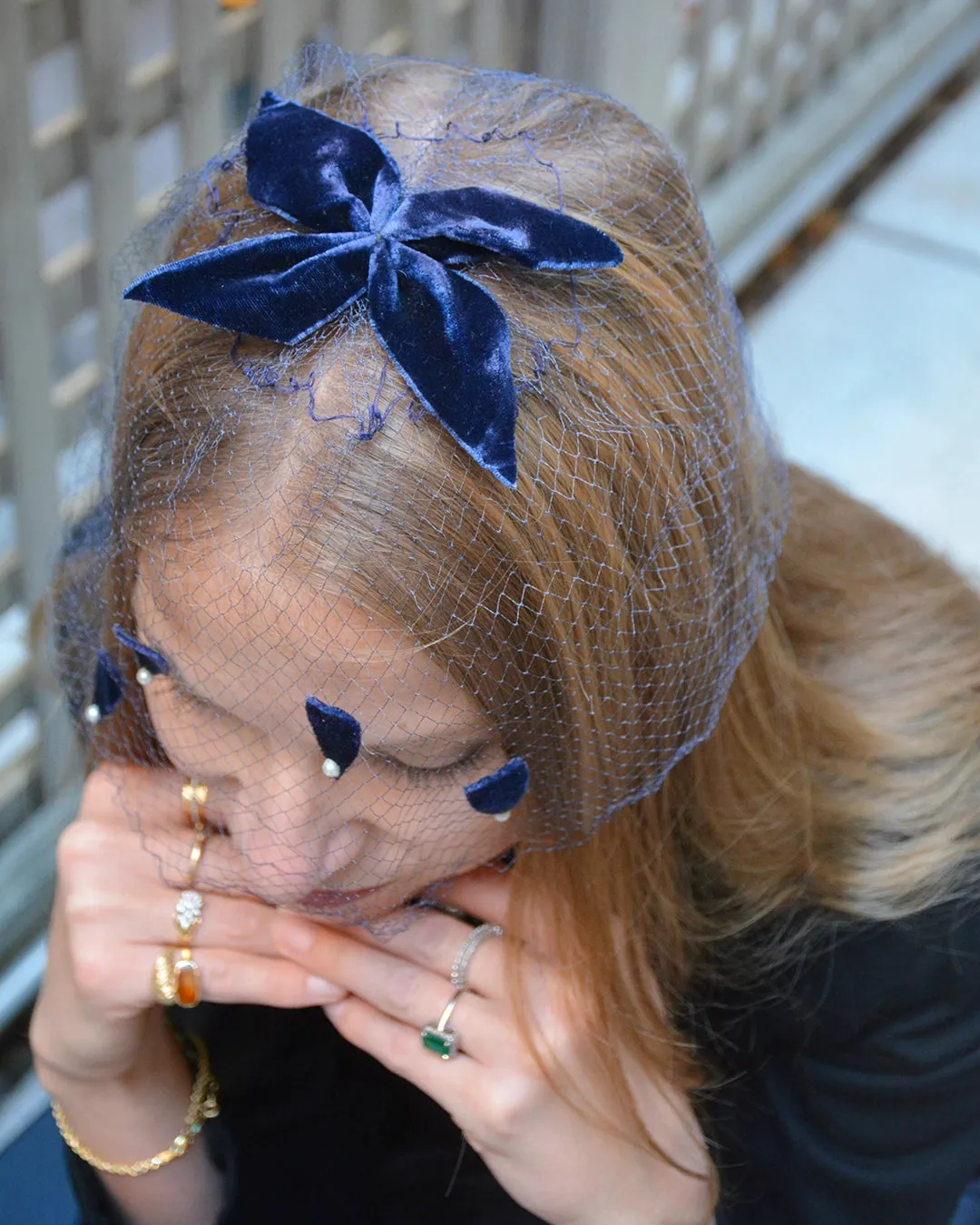 Vintage 1950s Veil Headpiece with Bow