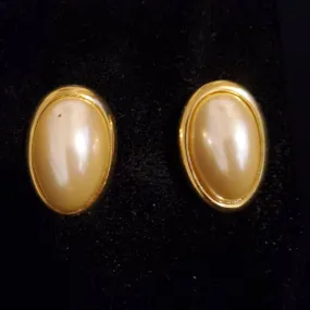 Vintage large cluster pearl earrings