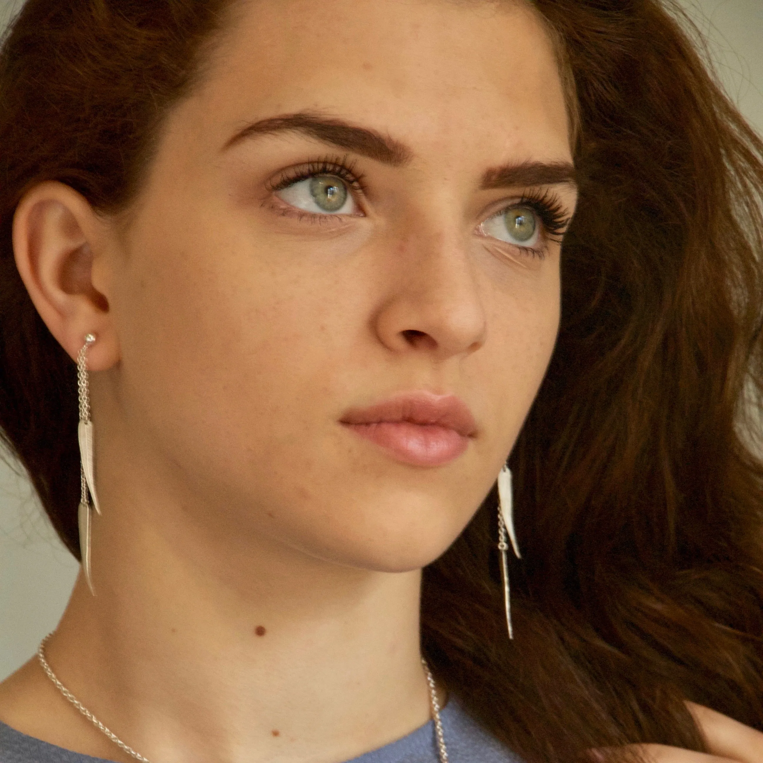 Willow Leaf Earrings - Botanical Silver Jewellery
