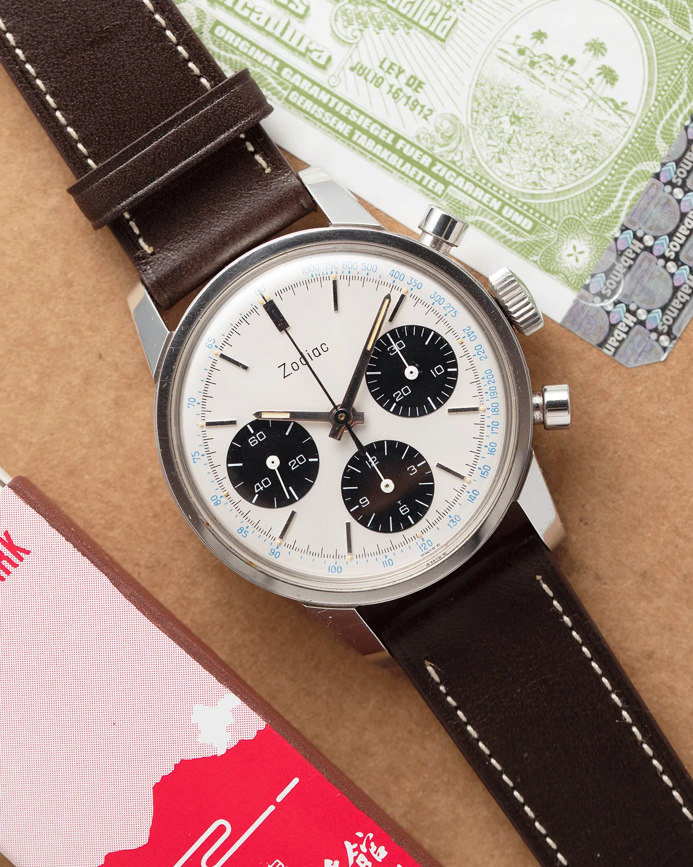 Zodiac Panda Chronograph Valjoux 72