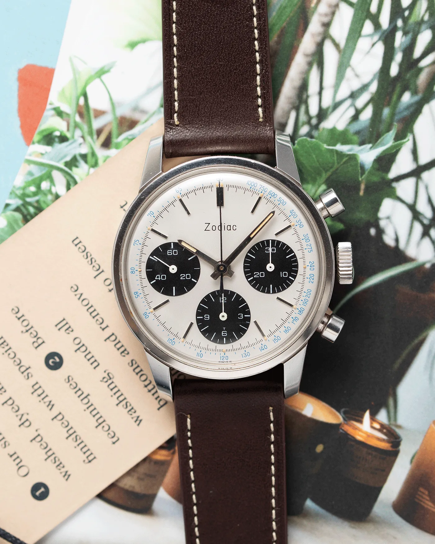Zodiac Panda Chronograph Valjoux 72